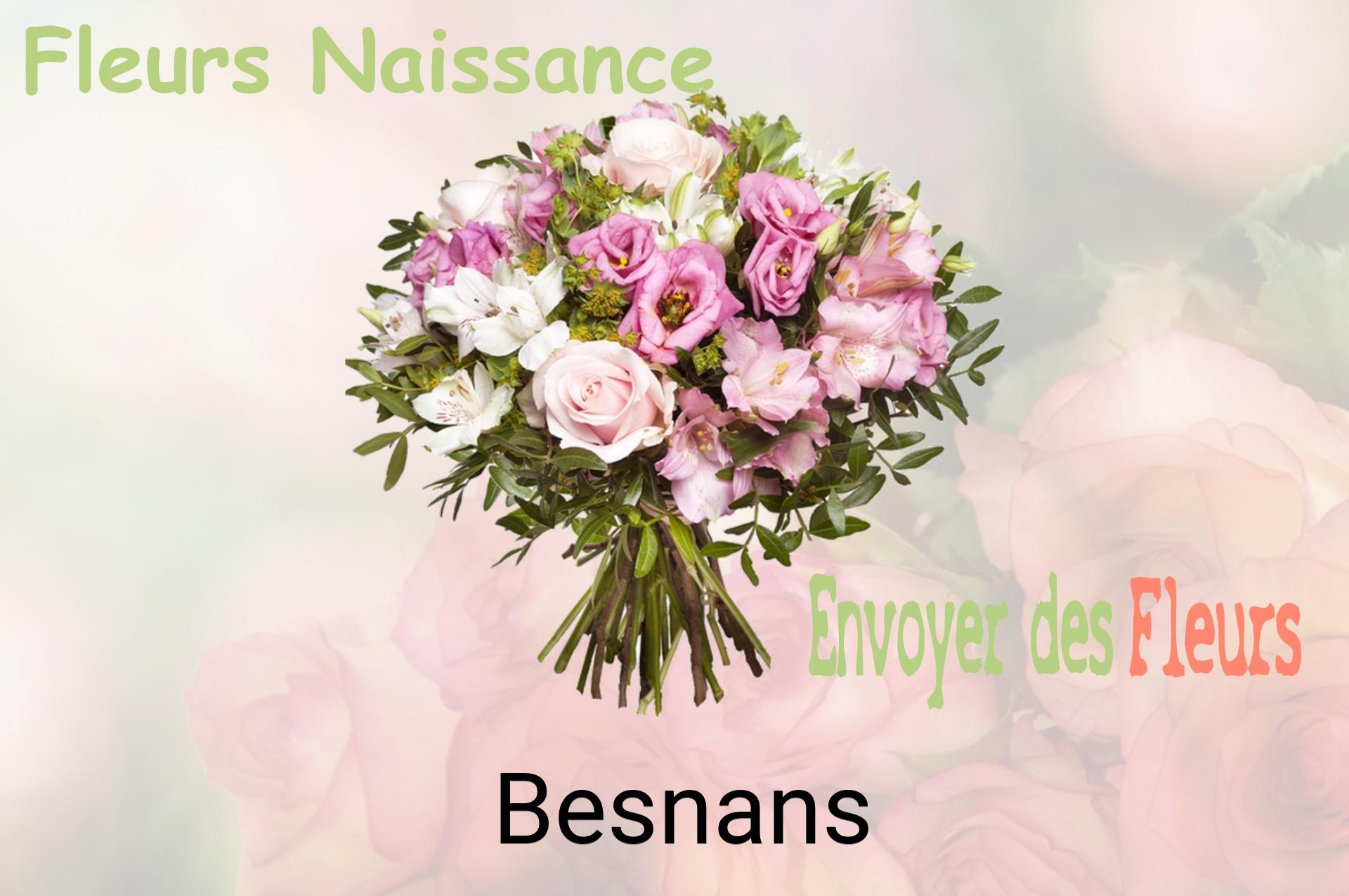 Bouquet de fleurs de naissance livré à Besnans