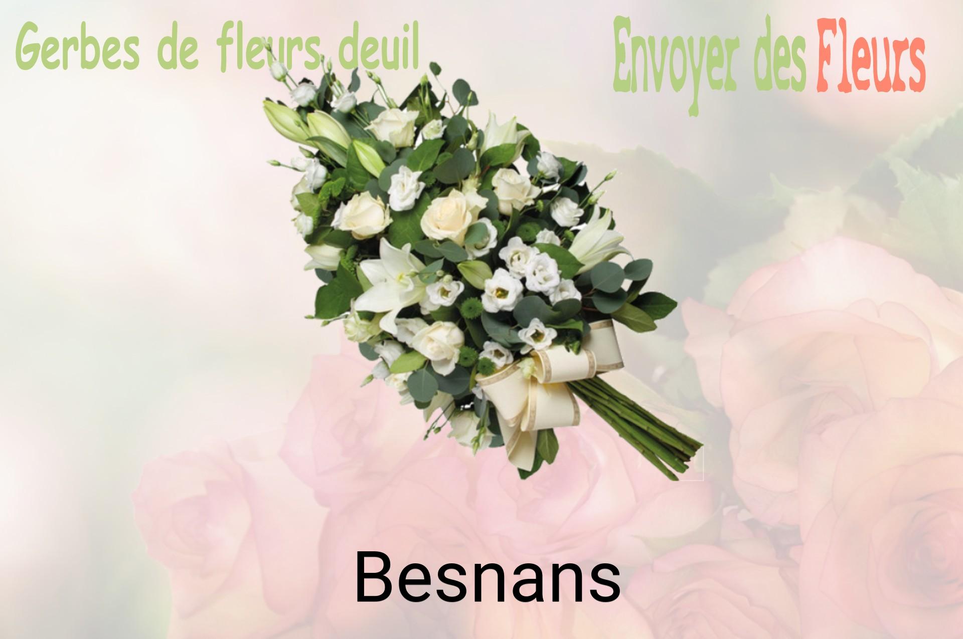 Gerbe de fleurs de deuil livrée à Besnans